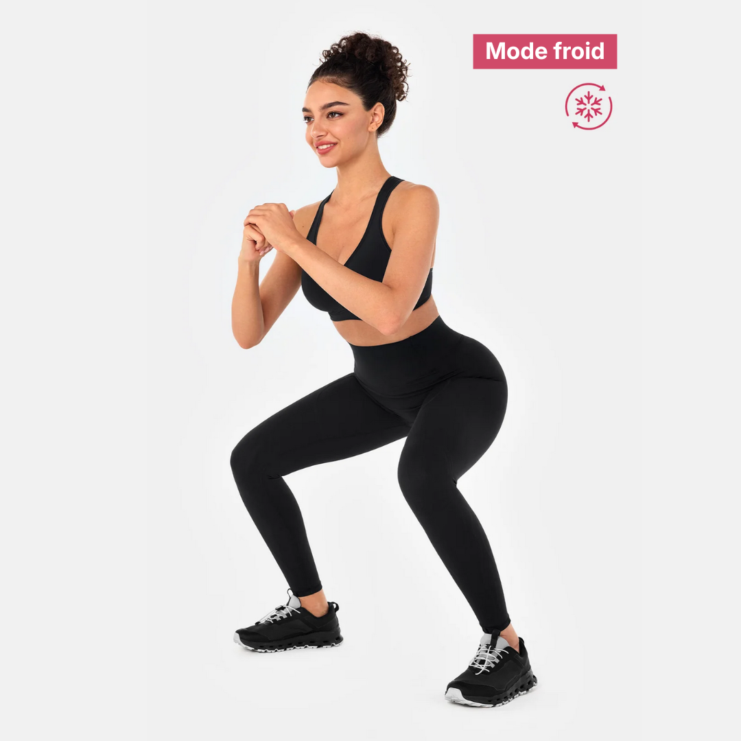 LEGGING BODYSCULPT THERMORÉGULANT 2-EN-1 - NOIR