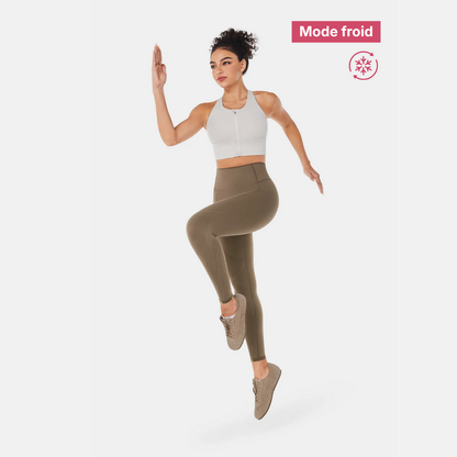 LEGGING BODYSCULPT THERMORÉGULANT 2-EN-1 - BEIGE MINÉRAL