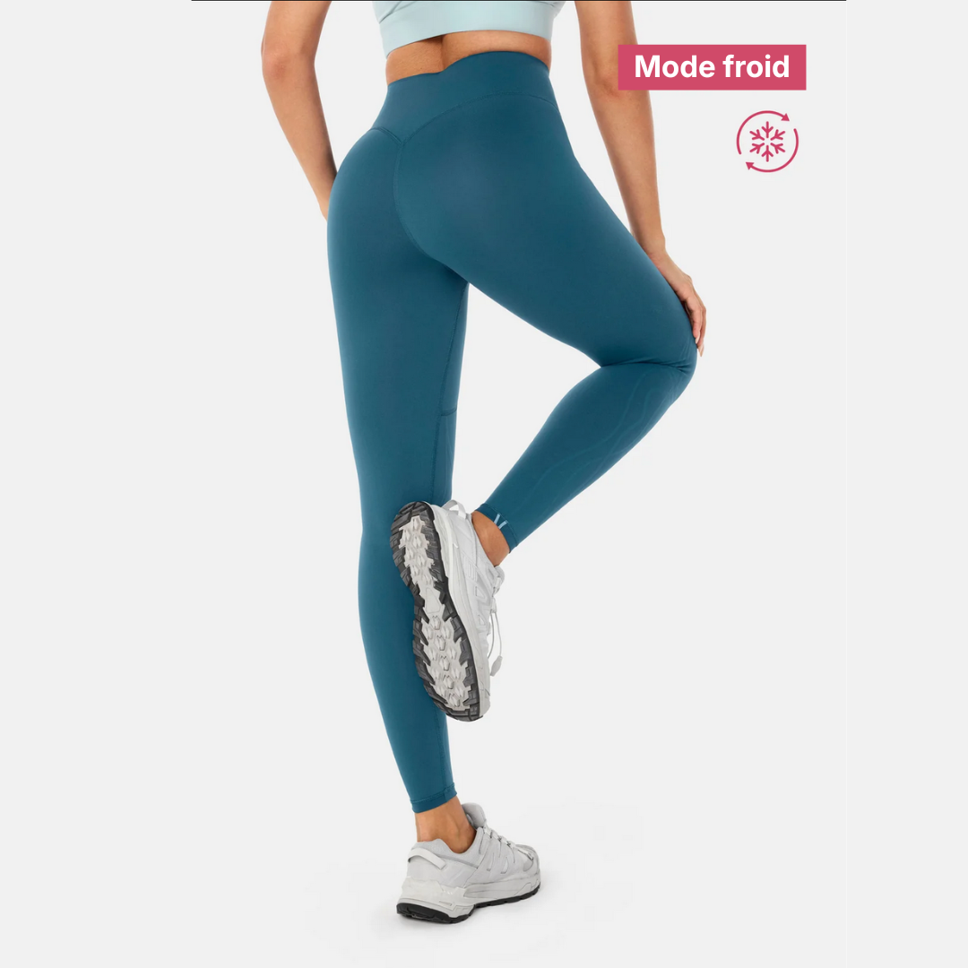 LEGGING BODYSCULPT THERMORÉGULANT 2-EN-1 - BLEU PROFOND